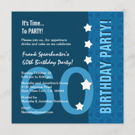 Invitación 60.o Tonalidades modernas del cumpleaños de D60B