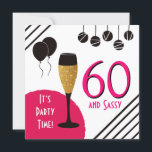 Invitación 60 Sassy Artsy Foto de oro negro rosa<br><div class="desc">Un sorprendente patrón negro,  dorado y rosa caliente para tu fiesta de cumpleaños de 60 y Sassy. Personaliza fácilmente el texto e intercambia en tu foto de atrás.</div>