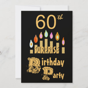 INVITACIÓN 60° SORPRESA - ORO