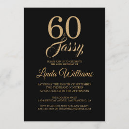 Invitación 60 y 60.a fiesta de cumpleaños del oro negro
