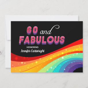 Invitación 60 y fabulosa fiesta de cumpleaños de la Marcha de