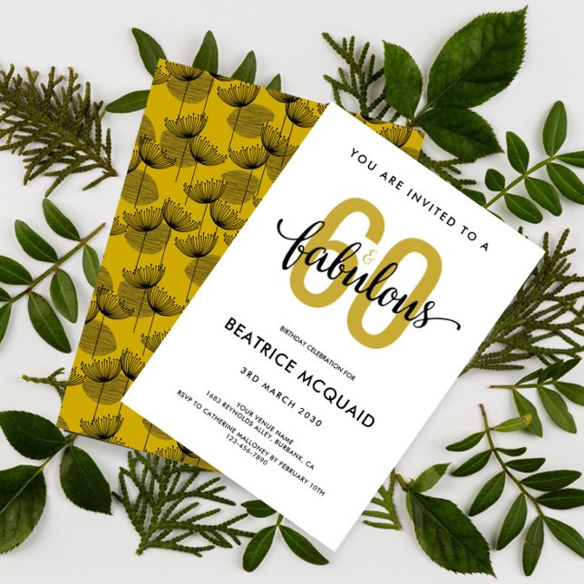 Invitación 60 y fabuloso cumpleaños número 60 (Subido por el creador)