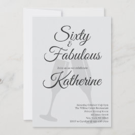 Invitación 60 y fabuloso | Fiesta de cumpleaños número 60
