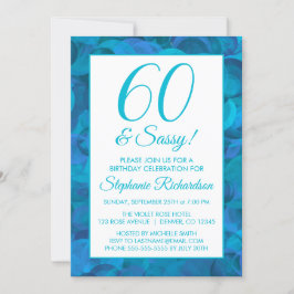 Invitación 60 y fiesta de cumpleaños Verde azulado de Sassy O
