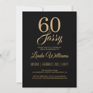 Invitación 60 y la dura fiesta de cumpleaños 60 del Oro Negro
