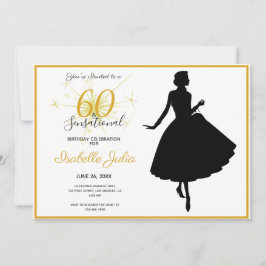 Invitación 60 y SENSACIONAL 60º cumpleaños