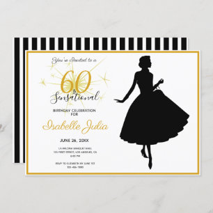 Invitación 60 y SENSACIONAL 60º cumpleaños