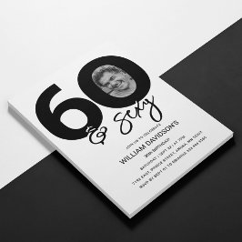 Invitación 60 y Sexy Photo 60th Birthday Invitation