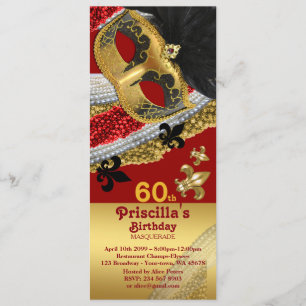 Invitación 60thInvitation Ticket estilo,Nacida mujer de cualq