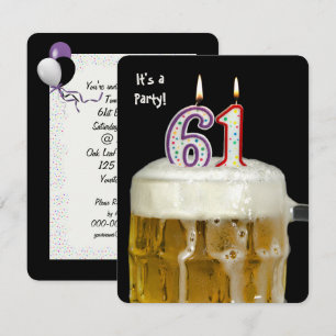 Invitación 61.ª Fiesta de Cervezas de Cumpleaños