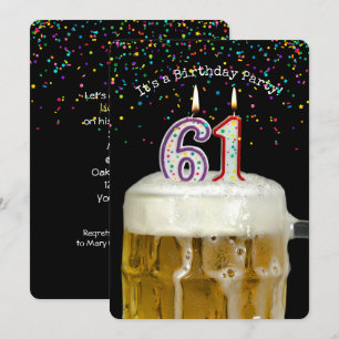 Invitación 61.ª Fiesta de Cervezas de Cumpleaños