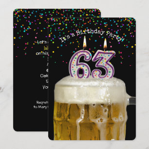 Invitación 63.ª Fiesta de Cervezas de Cumpleaños