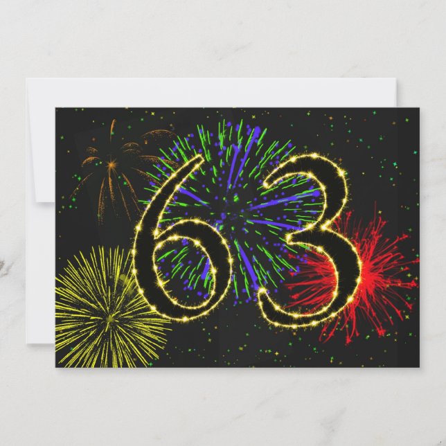 Invitación 63.ª fiesta de cumpleaños (Anverso)