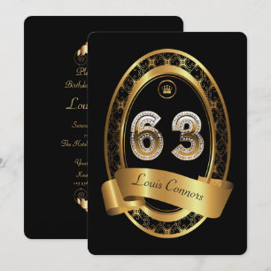 Invitación 63.o, hombre de la mujer de la fiesta de