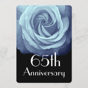Invitación 65º aniversario Boda Rosa azul cielo A05