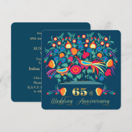 Invitación 65º Aniversario de Boda Arte Popular