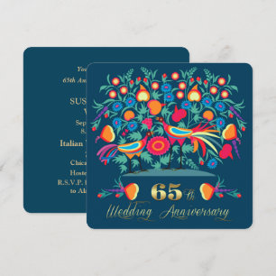 Invitación 65º Aniversario de Boda Arte Popular