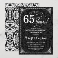 65º Aniversario de Boda - Damasco Blanco Negro