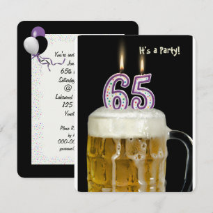 Invitación 65.ª Fiesta de Cervezas de Cumpleaños