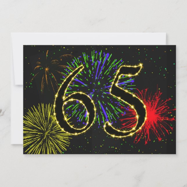 Invitación 65.ª fiesta de cumpleaños (Anverso)