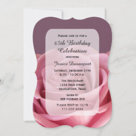 Invitación 65.ª Rosa de la fiesta de cumpleaños
