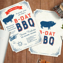 Invitación 65.º cumpleaños Fiesta BBQ Toda la cosecha estadou
