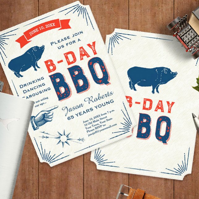 Invitación 65.º cumpleaños Fiesta BBQ Toda la cosecha estadou (Subido por el creador)