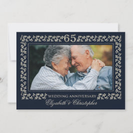 Invitación 65.º Fiesta Boda Aniversario | Foto Personalizado