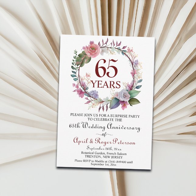 Invitación 65° Aniversario del Boda de Sorpresa de Azucar (Subido por el creador)