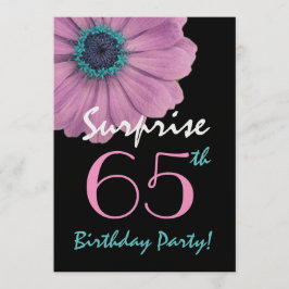 Invitación 65 Aniversario sorpresa Bonito rosado margarita me
