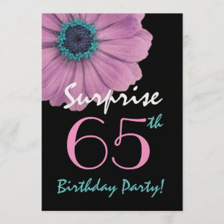 Invitación 65 Aniversario sorpresa Bonito rosado margarita me