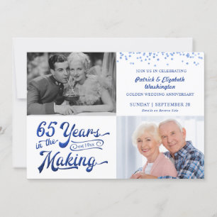 Invitación 65 Años en la Creación Foto Zafiro Aniversario