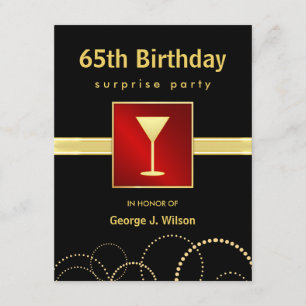 Invitación 65.o Fiesta de sorpresa del cumpleaños - foto