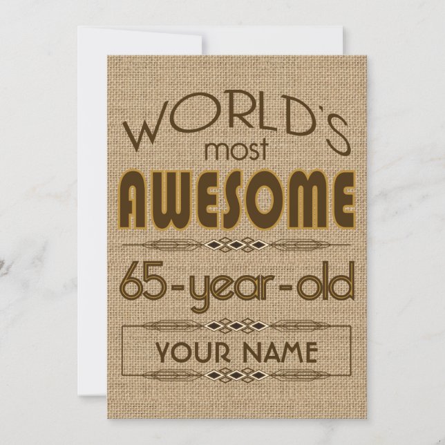 Invitación 65.o Mundo de la celebración del cumpleaños mejor (Anverso)