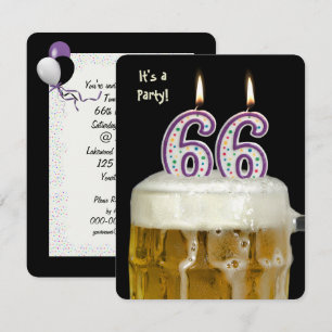 Invitación 66.ª Fiesta de Cervezas de Cumpleaños