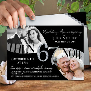 Invitación 67º Aniversario de Boda Moderno y Refinado