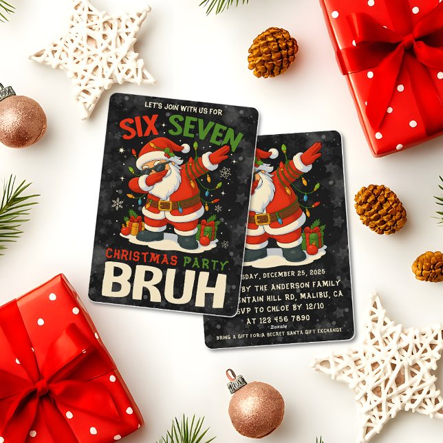 Invitación 67 Meme Six Seven Bruh Funny Christmas 6 7 (Subido por el creador)