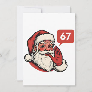 Invitación 67 Navidad Feliz Seis Siete Santa Claus Cerebro Qu