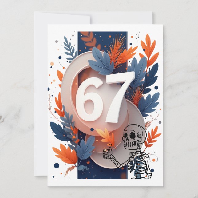 Invitación 67 Skeleton Hand Halloween (Anverso)