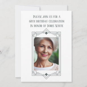 Invitación 68.º marco fotográfico del Personalizado del parti