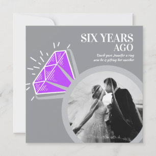 Invitación 6.º aniversario del fiesta amethyst