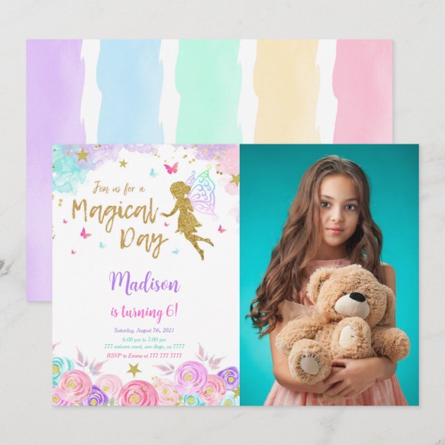 Invitación 6.º Fiesta de cumpleaños (Anverso / Reverso)