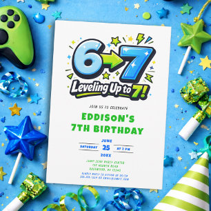Invitación 6 7 Cumpleaños de Seven de Moda