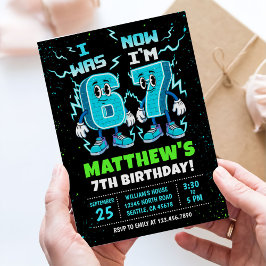 Invitación 6 7 Meme Graffiti Cumpleaños Seis Siete