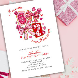 Invitación 6 7 Six Seven Meme Viral 7TH Girl Birthday Party 
