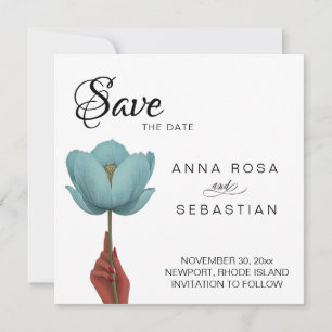 Invitación *~* 6 Fotos AR6   Elegante Vintage Guarde la fecha