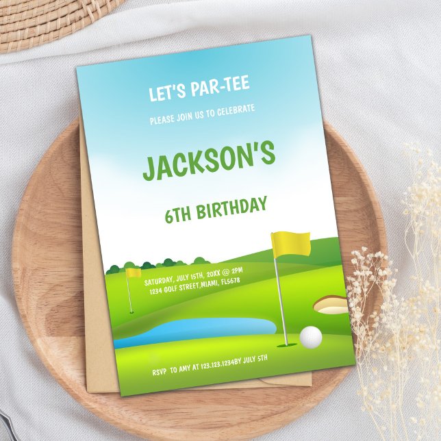 Invitación 6th Birthday Golf Invitations (6th Birthday Golf Invitations)
