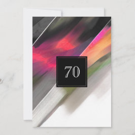 Invitación 70.ª Celebración De Cumpleaños Resumen Pintura