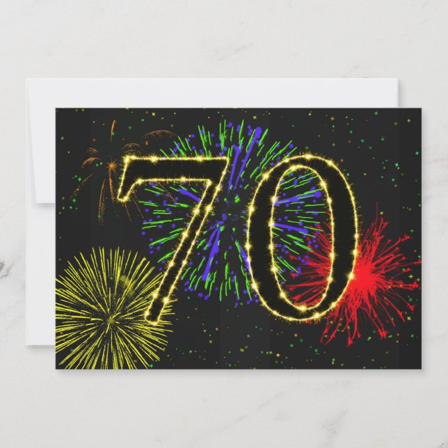 Invitación 70.ª fiesta de cumpleaños (Anverso)