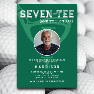Invitación 70.ª Fiesta de Cumpleaños Foto Verde Golf Moderno